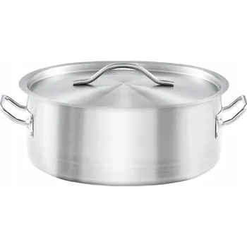 Nízký hrnec s poklicí, nerezová ocel, gastro kvalita Ø240 mm, 3,6 l Stalgast 013246