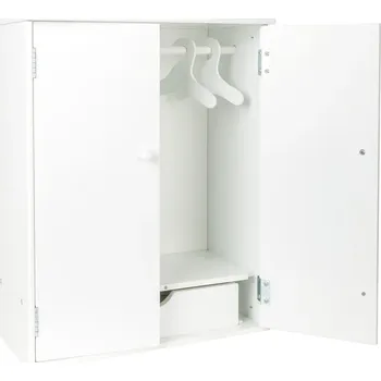 Doplněk pro panenku Small Foot Šatní skříň pro panenky bílá - poškozený obal