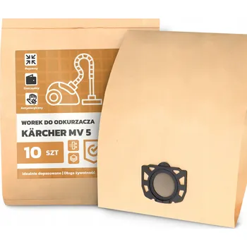 Sáček do vysavače 10x SÁČEK do VYSAVAČE Kärcher MV 5 Papírový 2-vrstvý Sáčky 2A-W