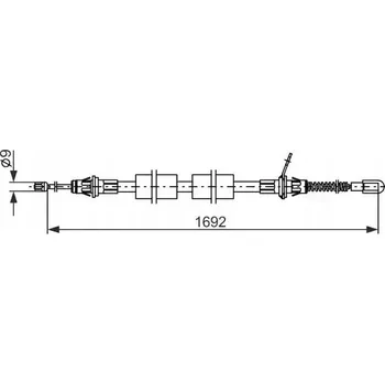 Lanko parkovací brzdy Bosch 1 987 482 925 Lanko ruční brzdy