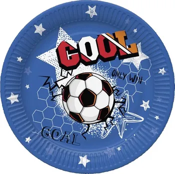 Talíř PAPÍROVÉ TALÍŘKY DAISY COOL FOOTBALL POL-MAK 8 KUSŮ 22,7 CM