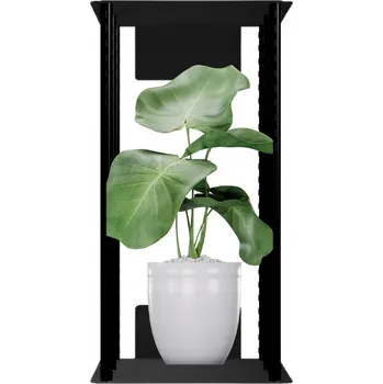 Květináč DRŽÁK NA KVĚTINÁČ ZÁVĚSNÝ KOVOVÝ ČTVERCOVÝ ČERNÝ LOFT ŠROUBOVACÍ