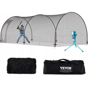 Zabezpečení domácnosti VEVOR Ochranná síť na baseball s rámem, černá
