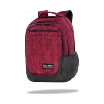 Školní batoh CoolPack s více přihrádkami, černý, červený, 27 l
