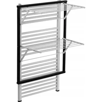ARREDAMENTI KLAUS Sušák na prádlo na radiátor 89 x 68 cm Černý ITALSKÝ
