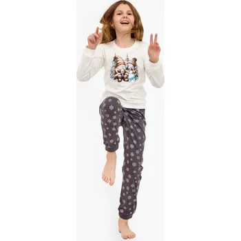 Dívčí pyžamo Dívčí pyžamo Cornette 978/190 Smetanová 134/140