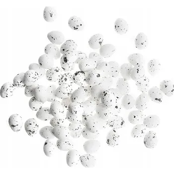 Velikonoční dekorace Polystyrenová vajíčka s tečkami 1,8 cm 80 ks bílá