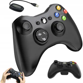 Gamepad Bezdrátový ovladač pro konzoli Microsoft Xbox 360, černý