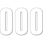 STARTOVACÍ ČÍSLA PRO KOSY 13CM X 7CM ROVNÁ, BARVA BÍLÁ Č. 0 (3KS)