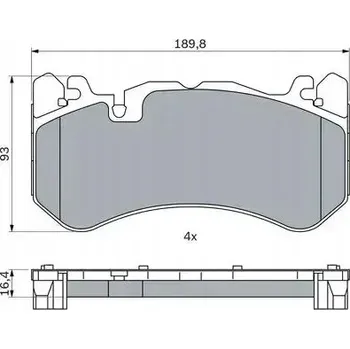 Brzdová destička Brzdové destičky BOSCH 0 986 424 861