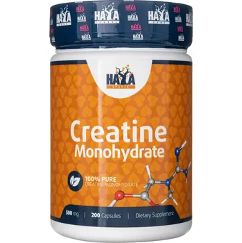 Kreatin HAYA LABS Kreatin Monohydrát pro Sportovce, 500 mg 200 kapslí