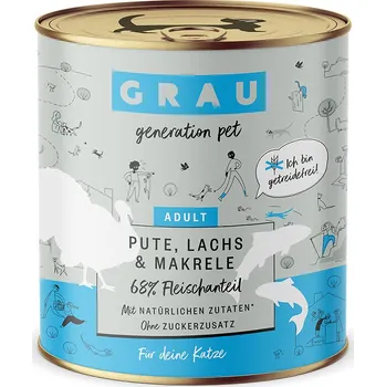 Krmivo pro psa 6x800g GRAU Adult bez obilovin - krůta, losos a makrela