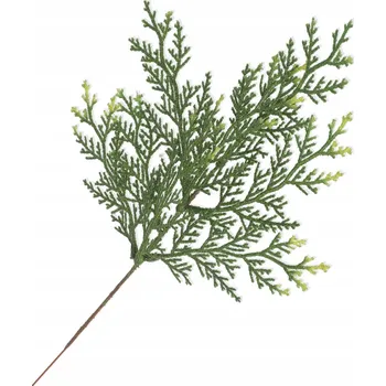 Vánoční dekorace Umělá větvička túje Cool flowers zelená 32 cm