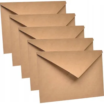 Obálka OBÁLKA na přání C6 kraftová 12,4x17,2 cm - 5 ks