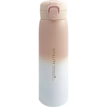 Termoska TERMOS S PÍTKEM 500ml OMBRE BÉŽOVO-BÍLÝ 156391