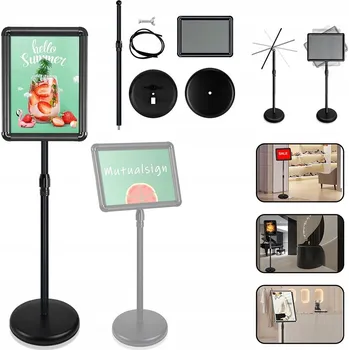 INFORMAČNÍ STOJAN A3 REKLAMNÍ TABULE na plakát ČERNÝ STOJAN NA REKLAMU MENU