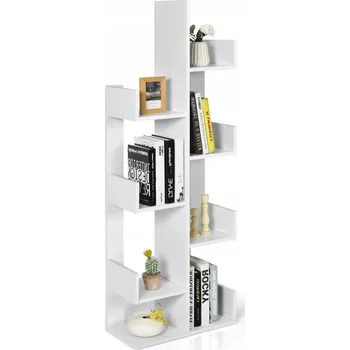 Knihovna Regál Costway 50 cm x 145 cm x 25 cm, bílý
