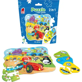 Puzzle Puzzle Roter Kafer 49 dílků ROTER 49 sáček Auta + mini hra RK1140-03