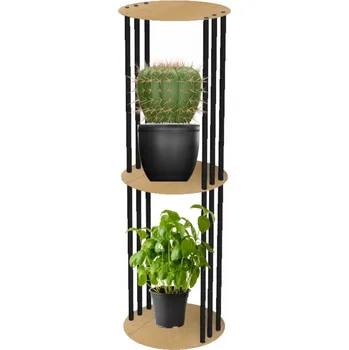 Stojan na květiny Držák Na Květináč Stojící LOFT Stojan na květiny kulatý vysoký 76 cm