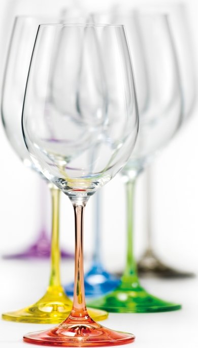 CRYSTALEX Sklenice na víno RAINBOW 350ml 6ks * (Cena za balení 6 kusů)
