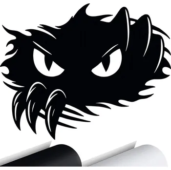 Samolepicí dekorace na vozidlo NÁLEPKA na auto | Vypadající MONSTRUM Strašidýlko ZLÉ OČI Drápy