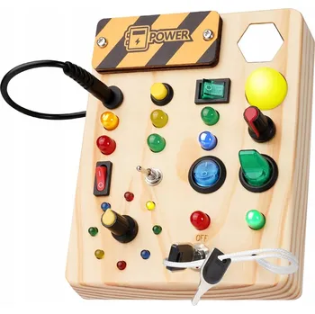 Dřevěná hračka Senzorická manipulační tabule Montessori vzdělávací dřevěná hračka pro děti