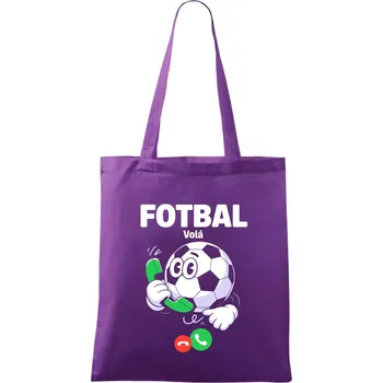 Karikatura fotbal volá - Taška bavlněná - 42 x 38 cm ( Fialová )