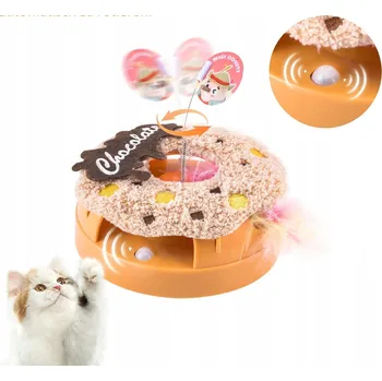 Hračka pro kočku Interaktivní Hračka Pro Kočky Plyšový donut / kobliha s pohybovým senzorem