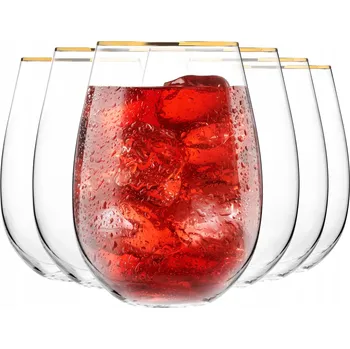 Sklenice Sklenice KROSNO Harmony GOLD se zlatým proužkem