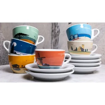 Rosa šálky na kávu NIKA 60 ml 6 ks