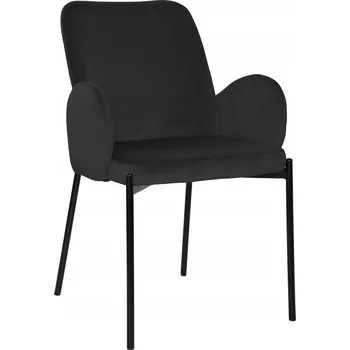 Čalouněná židle z veluru Gusto velvet černá