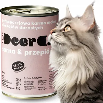 Krmivo pro kočku Deer Cat Srna a křepelka 400g