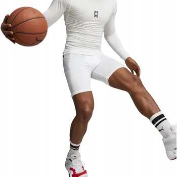 Pánské kraťasy Kraťasy Puma Hoops Team basketbalové pánské bílé (67663302) - S