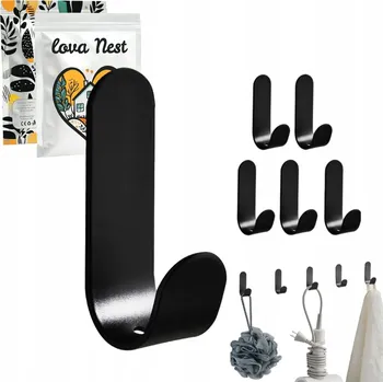 Věšák Háček bez vrtání Lova Nest černý