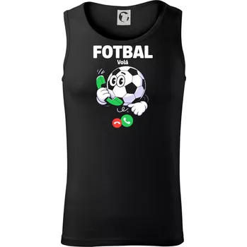 Pánské termoprádlo Karikatura fotbal volá - Tílko pánské Core - S ( Černá )