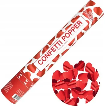 Konfeta TUBA vystřelující konfety ČERVENÁ SRDCE M