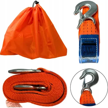 Tažné lano Tažné lano silné 4,5m popruh 4t s háky