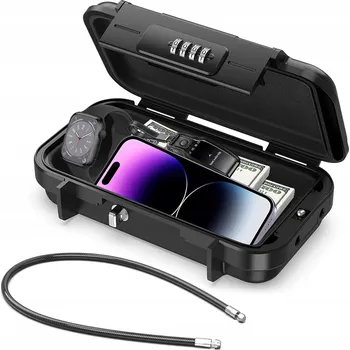 CESTOVNÍ KRYPTOGRAFICKÝ SEJF PRO VENKOVNÍ POUŽITÍ S KÓDOVÝM ZÁMKEM, NA PENÍZE A TELEFON