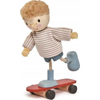 Panenka Panenka Tender Leaf Toys Edward na dřevěném skateboardu