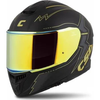 Helma na motorku Přilba Integral GT 2.1 Flash, CASSIDA (černá matná/metalická zlatá/tmavě šedá) plexi s přípravou pro Pinlock 2026 S (55 až 56 cm)