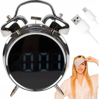 Hodiny RETRO ELEKTRONICKÝ BUDÍK DIGITÁLNÍ HODINY HLASITÝ ALARM LED DATUM USB/BATERIE