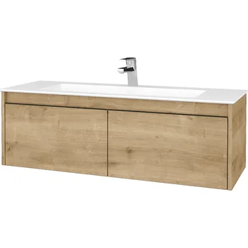 Koupelnový nábytek Dřevojas - Umyvadlová skříňka BONO SZZ2 120 (umyvadlo Pura) - D09 Arlington / Úchytka T33 / D09 Arlington 402983J