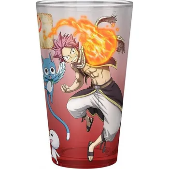 Sklenice Sklenička Fairy Tail - Natsu, Luca, Happy & Plue