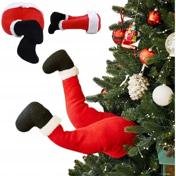 Vánoční dekorace VÁNOČNÍ OZDOBY NOHY SVATÉHO Mikuláš PLYŠOVÉ HRAČKY NA STROMEČEK DEKORACE