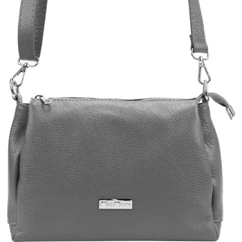 Kožená kabelka MiaMore šedá KZ2241364
