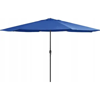 Stínicí technika Zahradní slunečník na kovovém sloupku, 390 cm, modrý