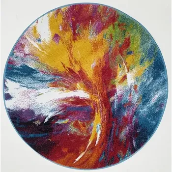 Koberec Kusový koberec Fantasy 814-61 kruh 160cm Lila-blue