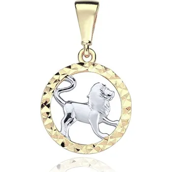 Přívěsek Přívěsek ze žlutého zlata LEV BICOLOR