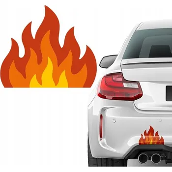 Samolepicí dekorace na vozidlo NÁLEPKA na auto | NA VÝFUK, KONCOVKU VÝFUKU - PLAMENY, OHEŇ