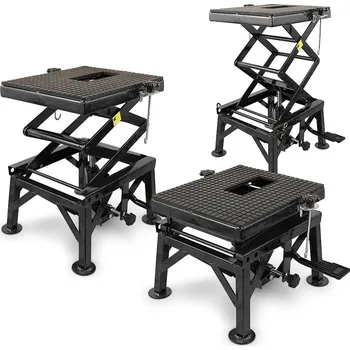 zvedák Nůžkový zvedák Hydraulický mobilní Ocelový 135KG pro motocykl M19733